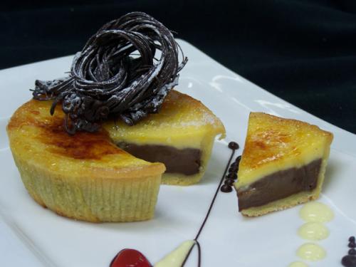 Chocolate & Vanilla Brulee Tart