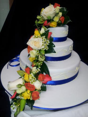 Wedding blue ribbon